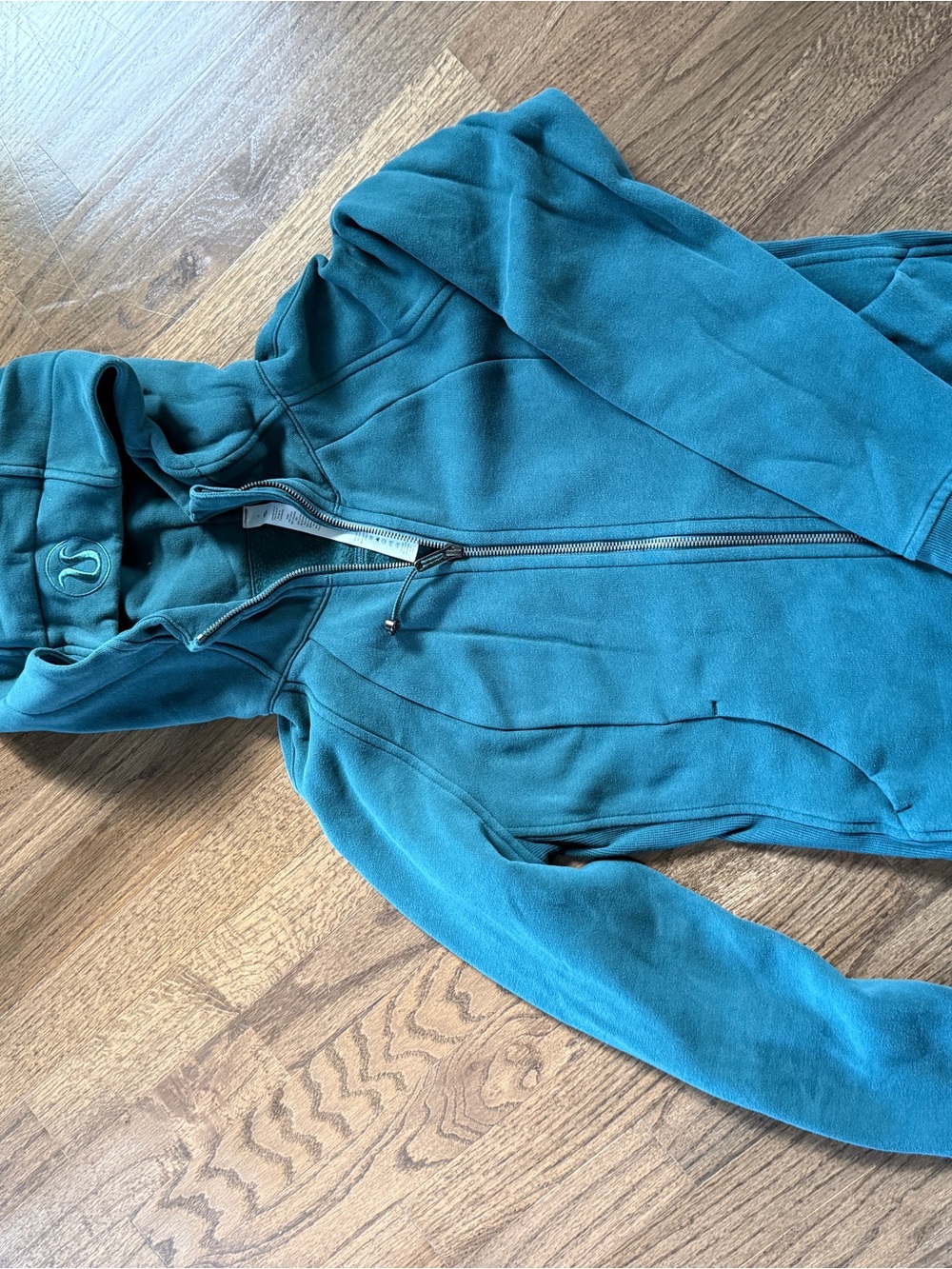 lululemon athletica Teal Zip-Up Hooded Bomber Jacket